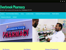 Tablet Screenshot of overbrookpharmacy.com